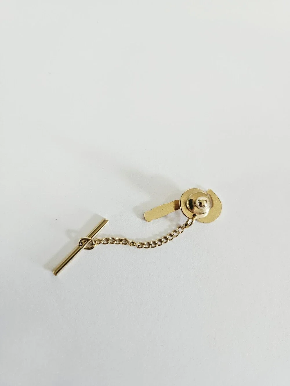 Vintage Brown & Sharpe Engineer Tools Gold Tone Micrometer Tie Lapel Pin Brooch